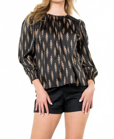 Thml Perfect Night Out Top In Black & Gold