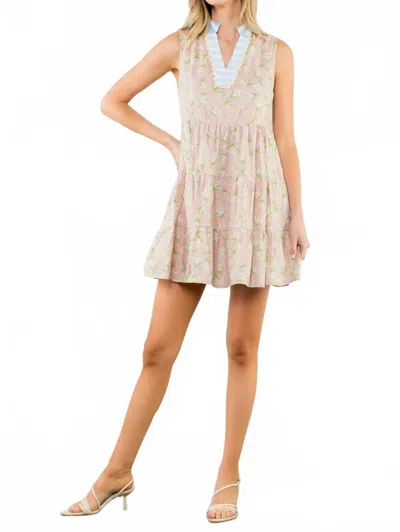 Thml Petals Sleeveless Dress In Pink In Neutral