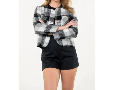Thml Plaid Jacket In Black