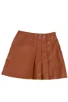 Thml Pleated Skirt In Rust In Multi