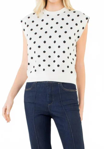 Thml Polka Dot Sleeveless Top In Cream In White