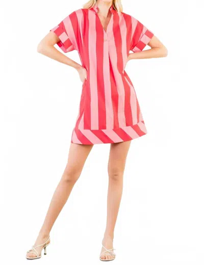 Thml Pop Stripe Dress In Pink In Multi