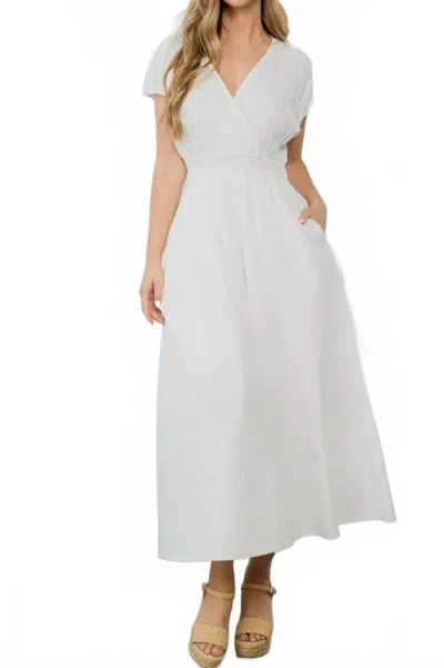 Thml Poplin Maxi Dress In White