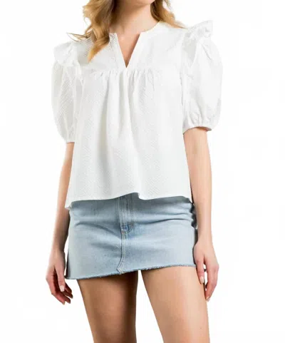 Thml Puff Sleeve Blouse In White