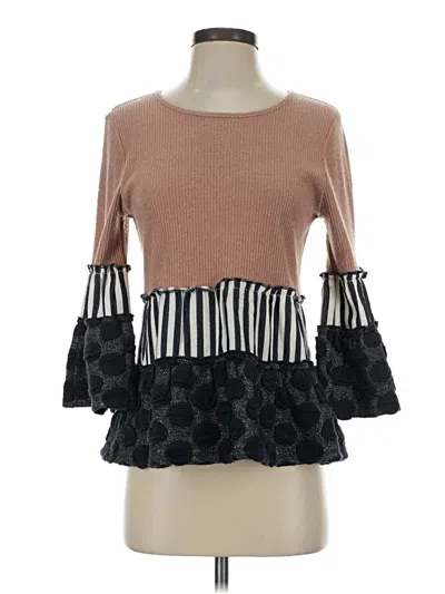 Pre-owned Thml Pullover Sweater In Brown
