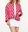 Thml Quilted Flower Jacket In Magenta
