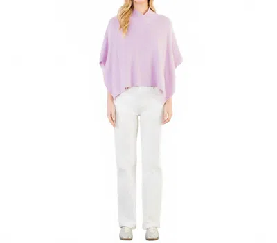 Thml Ribbed Knit Poncho Top In Purple