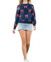 Thml Ribbon Knit Sweater In Navy In Blue