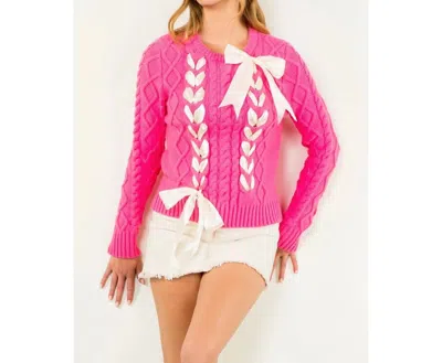 Thml Ribbon Sweater In Pink