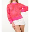 Thml Richelle Striped Knit Sweater In Pink In Pink