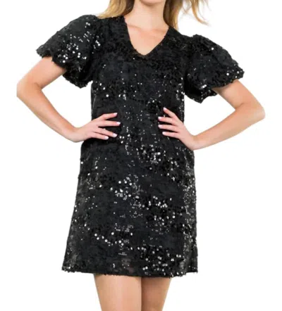 Thml Sequin Mini Dress In Black