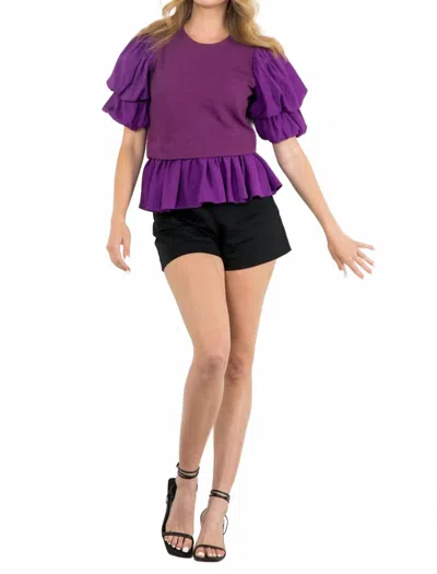THML SHAINA KNIT TOP IN PLUM