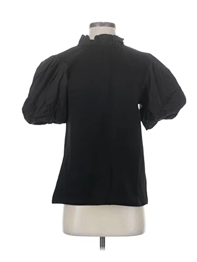 Pre-owned Thml Short Sleeve Blouse In Black
