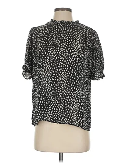 Pre-owned Thml Short Sleeve Blouse In Black