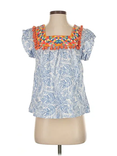 Pre-owned Thml Short Sleeve Blouse In Blue