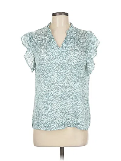 Pre-owned Thml Short Sleeve Blouse In Blue