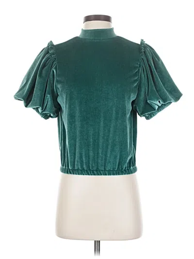 Pre-owned Thml Short Sleeve Blouse In Blue