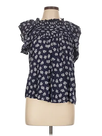 Pre-owned Thml Short Sleeve Blouse In Blue