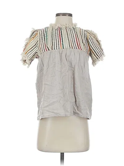 Pre-owned Thml Short Sleeve Blouse In Gray