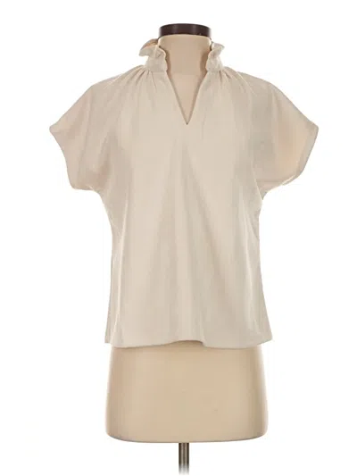 Pre-owned Thml Short Sleeve Blouse In Ivory
