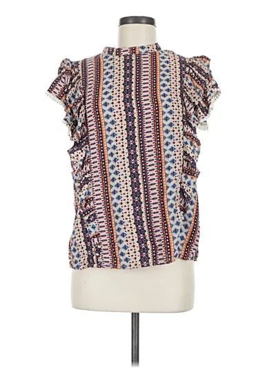 Pre-owned Thml Short Sleeve Blouse In Ivory