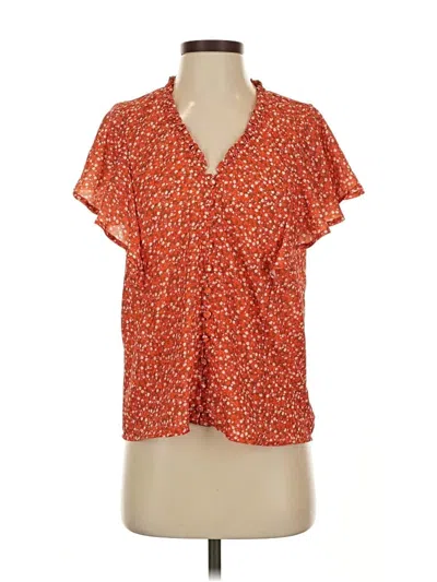 Pre-owned Thml Short Sleeve Blouse In Orange