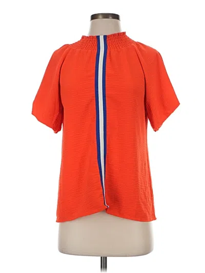 Pre-owned Thml Short Sleeve Blouse In Orange