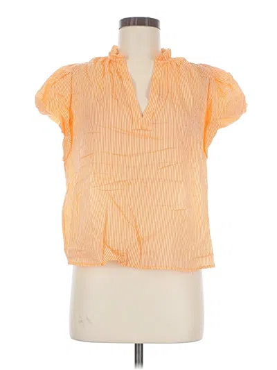 Pre-owned Thml Short Sleeve Blouse In Orange