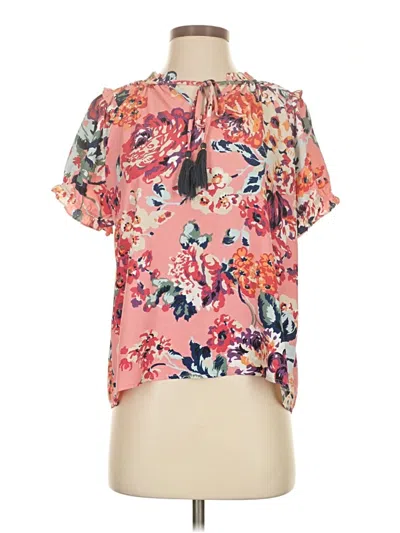 Pre-owned Thml Short Sleeve Blouse In Pink