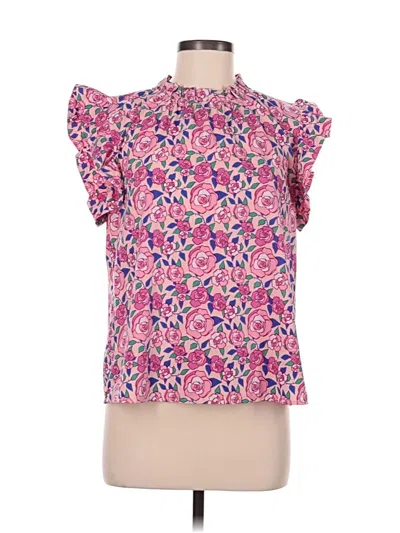 Pre-owned Thml Short Sleeve Blouse In Pink