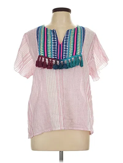 Pre-owned Thml Short Sleeve Blouse In Pink