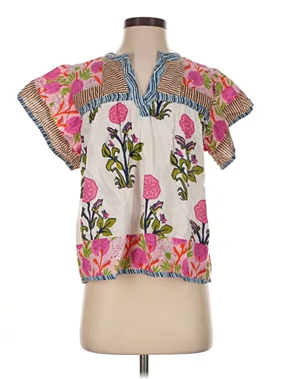 Pre-owned Thml Short Sleeve Blouse In Pink