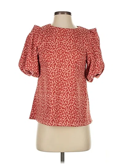 Pre-owned Thml Short Sleeve Blouse In Red