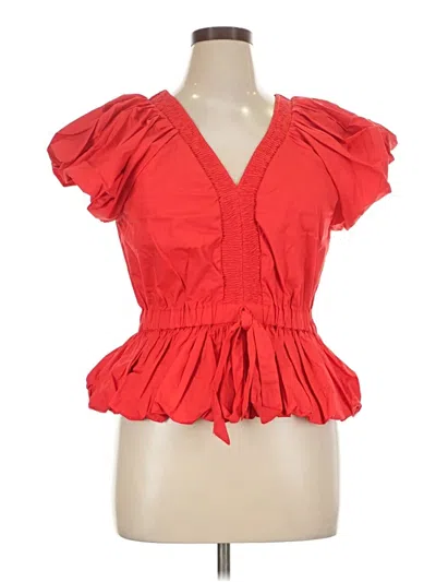 Thml Short Sleeve Blouse In Red