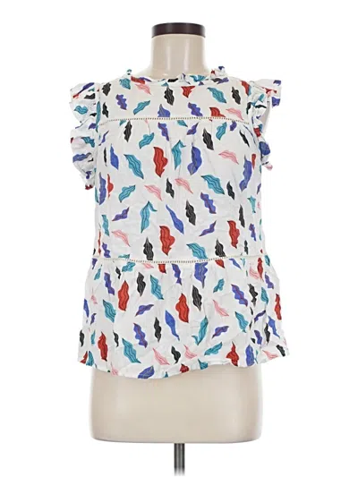 Pre-owned Thml Short Sleeve Blouse In White
