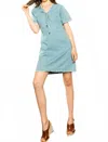 Thml Short Sleeve Denim Dress In Denim Blue In Multi