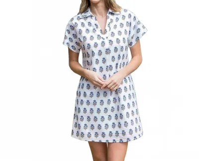 Thml Short Sleeve Flower Print Dress In White