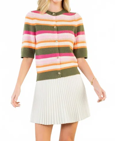 Thml Short Sleeve Knit Top In Multi