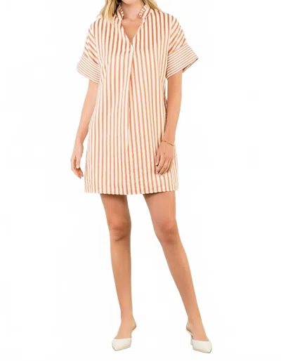 Thml Short Sleeve Striped Dress In Multi