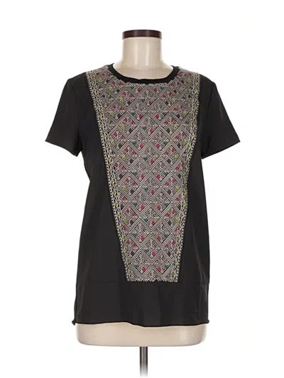 Pre-owned Thml Short Sleeve Top Black Crew Neck Tops