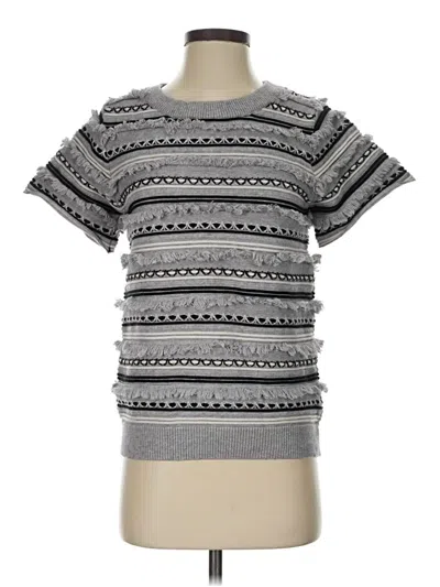 Pre-owned Thml Short Sleeve Top Gray Crew Neck Tops