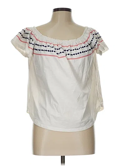 Pre-owned Thml Short Sleeve Top White Sweetheart Neckline Tops