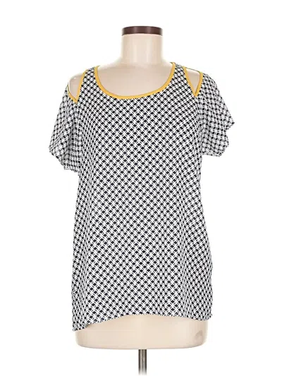 Pre-owned Thml Short Sleeve Top Yellow Cold Shoulder Neckline Tops