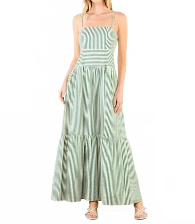 Thml Sicily Tiered Dress In Green