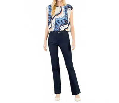 Thml Sleeveless Abstract Top In Blue In Black