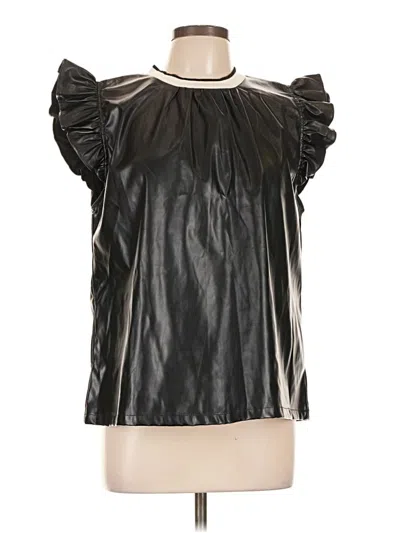 Pre-owned Thml Sleeveless Blouse In Black