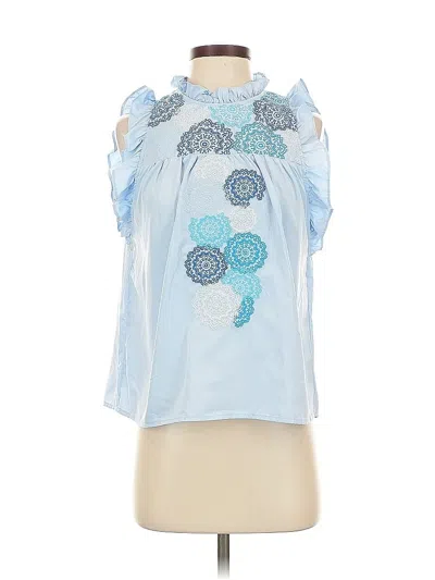 Pre-owned Thml Sleeveless Blouse In Blue
