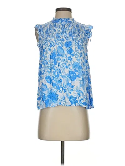 Pre-owned Thml Sleeveless Blouse In Blue