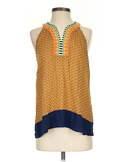 Pre-owned Thml Sleeveless Blouse In Brown