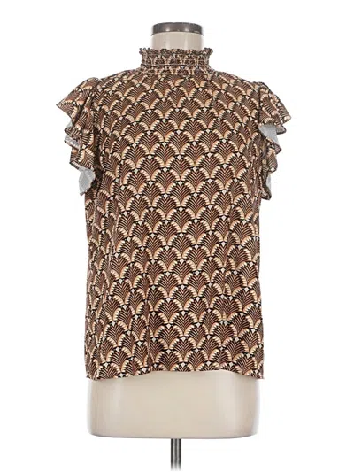 Pre-owned Thml Sleeveless Blouse In Brown